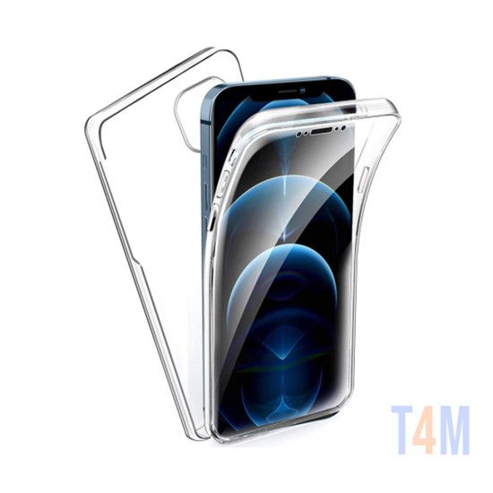 Capa de Silicone 360º para Apple iPhone 14 Transparente